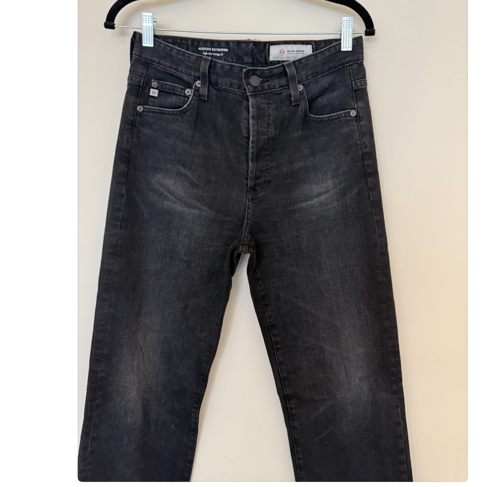 ✨ AG Alexxis Bootcut Jeans – Black, Size 28 ✨ frayed hem, like new, worn once!